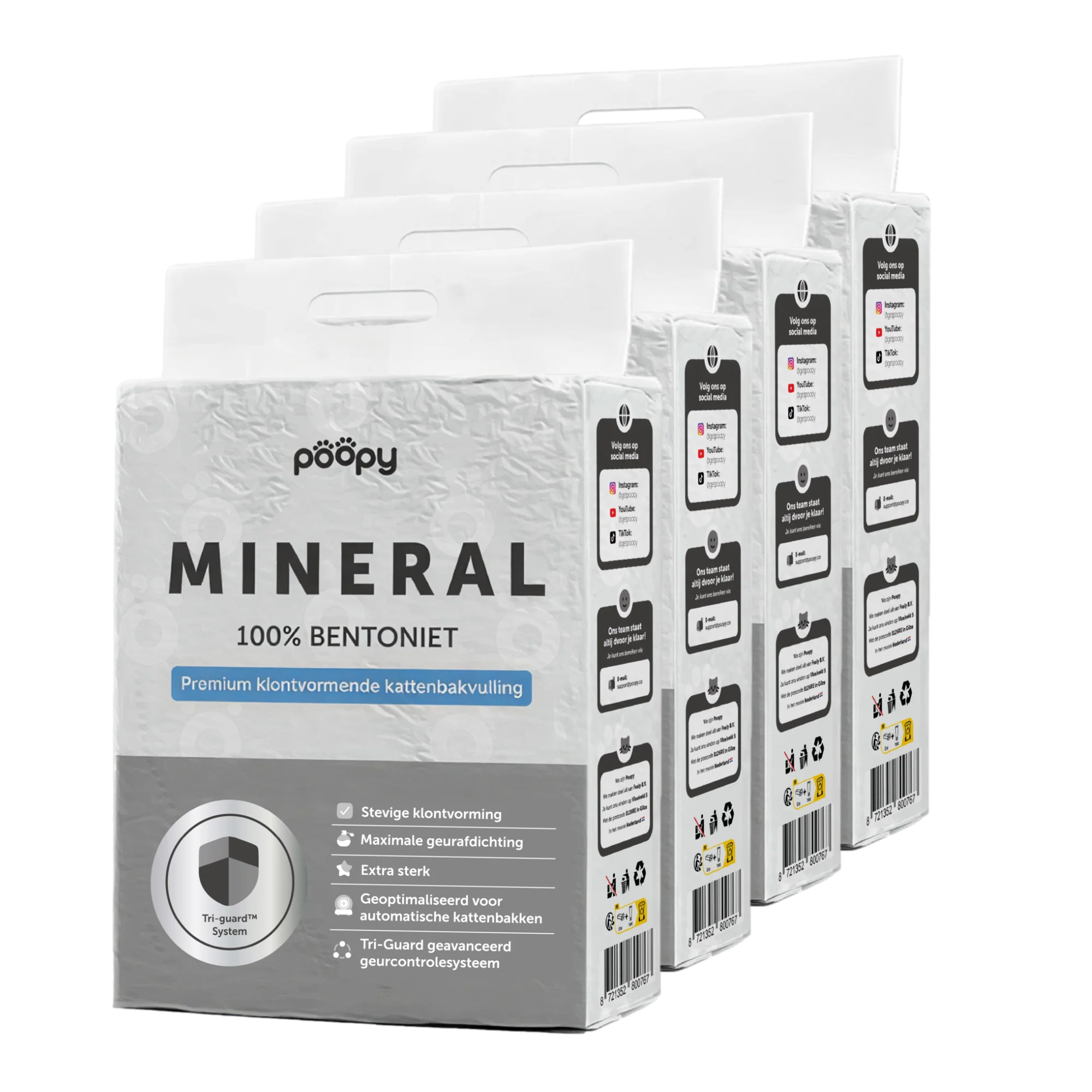 Mineral Grit - 4 zakken - (Kattenbakvulling)